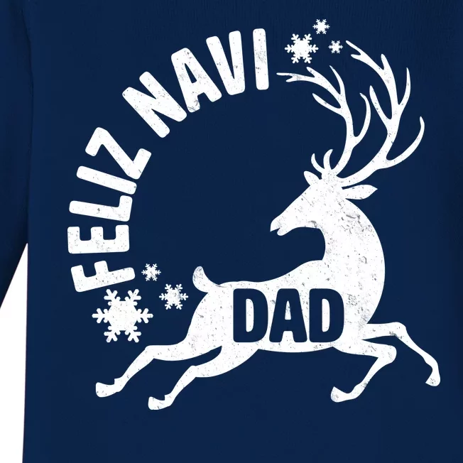 Feliz Navi Dad Baby Long Sleeve Bodysuit