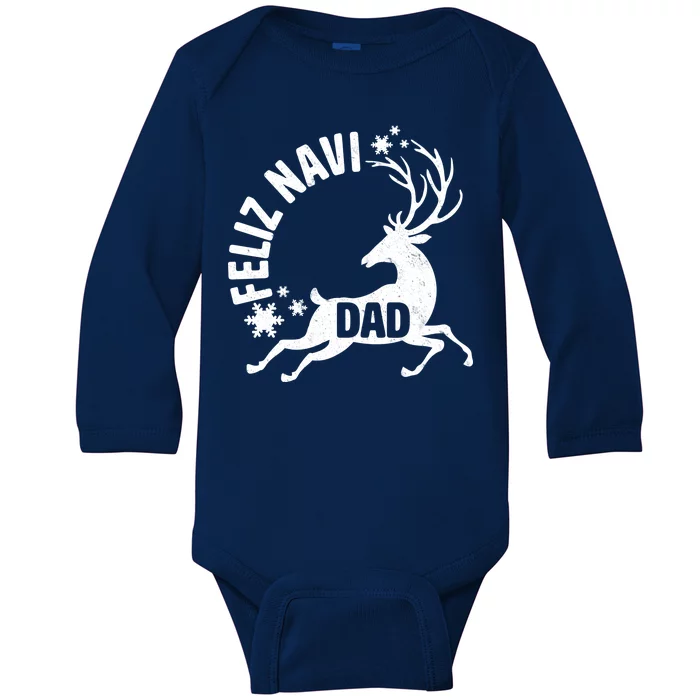 Feliz Navi Dad Baby Long Sleeve Bodysuit