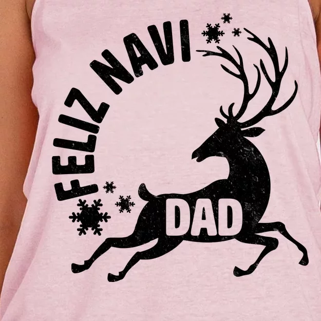 Feliz Navi Dad Women's Knotted Racerback Tank