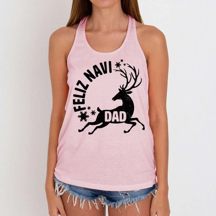 Feliz Navi Dad Women's Knotted Racerback Tank