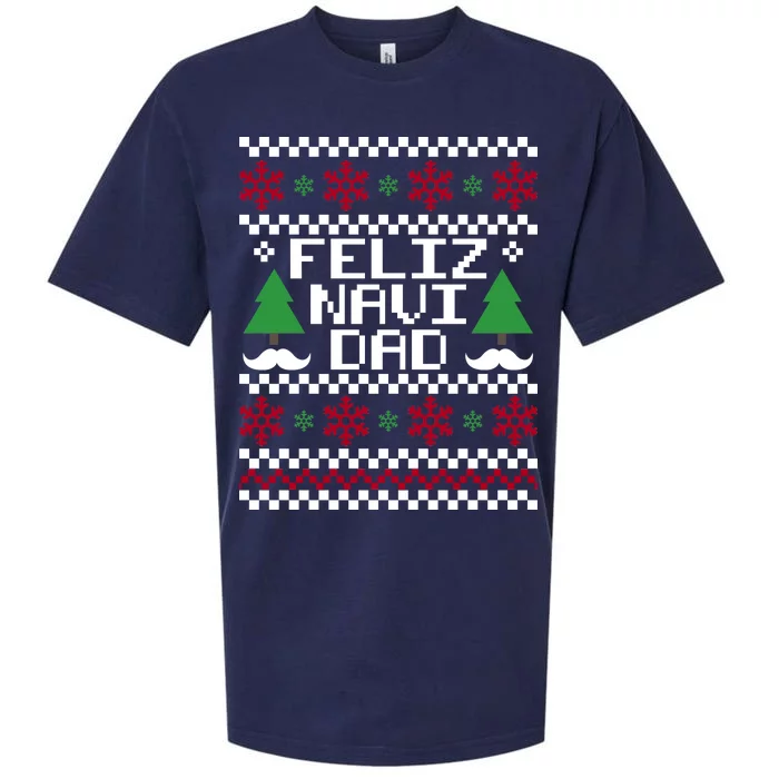 Feliz Navi DAD Ugly Christmas Sueded Cloud Jersey T-Shirt