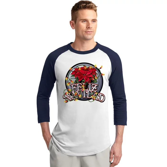 Feliz Navidad Baseball Sleeve Shirt