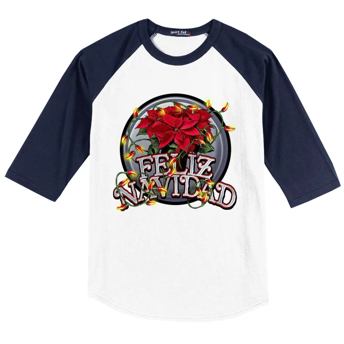 Feliz Navidad Baseball Sleeve Shirt