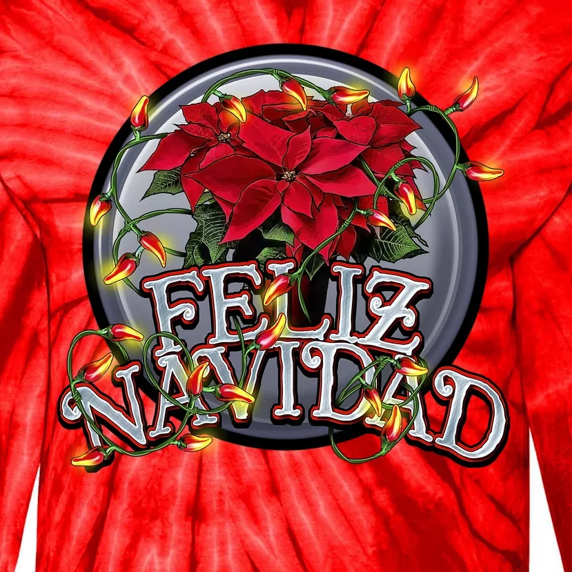 Feliz Navidad Tie-Dye Long Sleeve Shirt