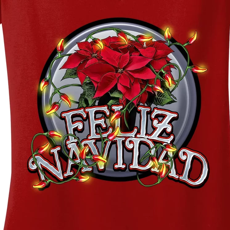 Feliz Navidad Women's V-Neck T-Shirt