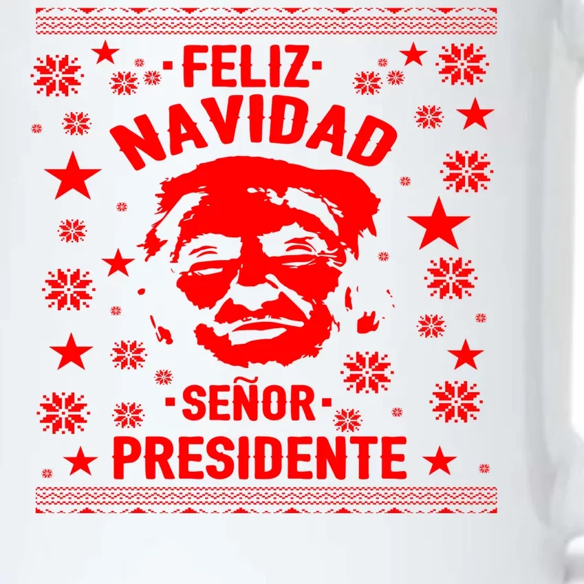 Feliz Navidad Senor President Donald Trump Black Color Changing Mug