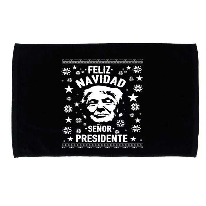 Feliz Navidad Senor President Donald Trump Microfiber Hand Towel