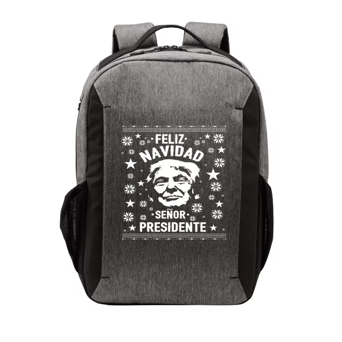 Feliz Navidad Senor President Donald Trump Vector Backpack