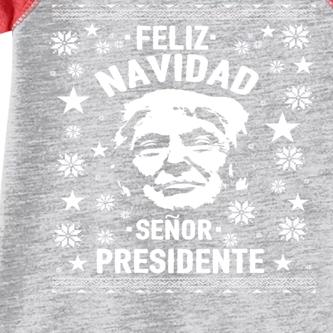 Feliz Navidad Senor President Donald Trump Infant Baby Jersey Bodysuit