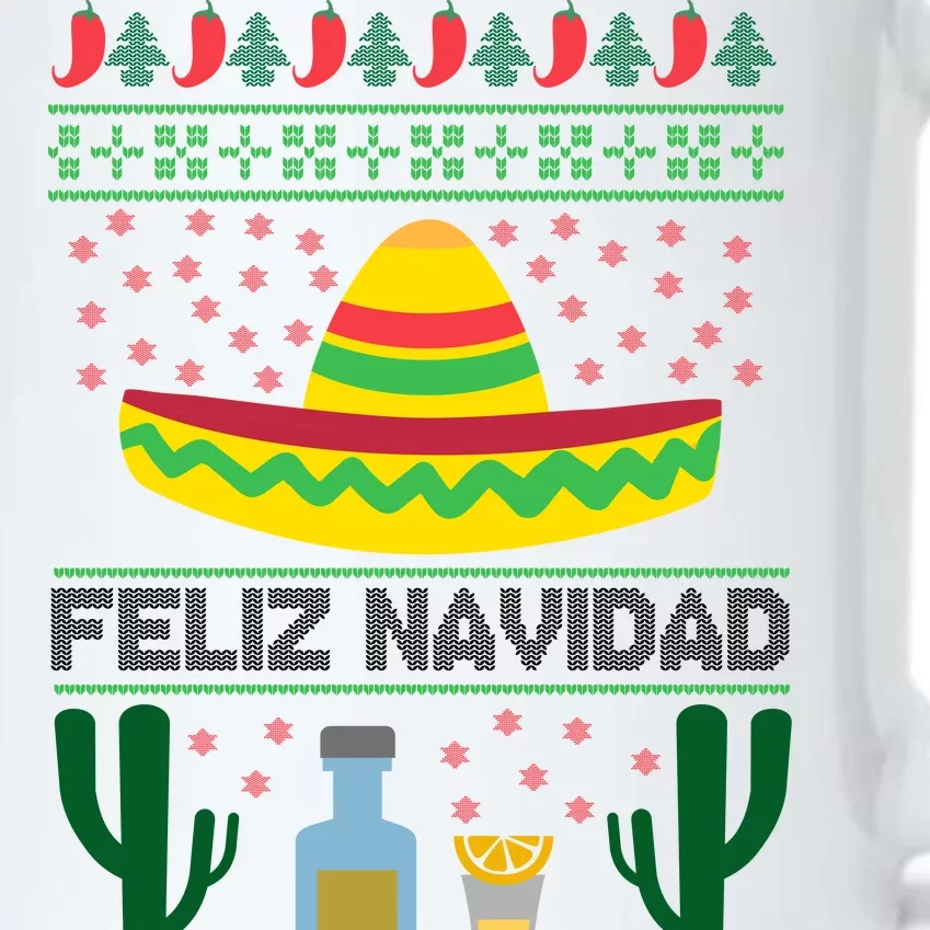 Feliz Navidad Ugly Christmas Black Color Changing Mug