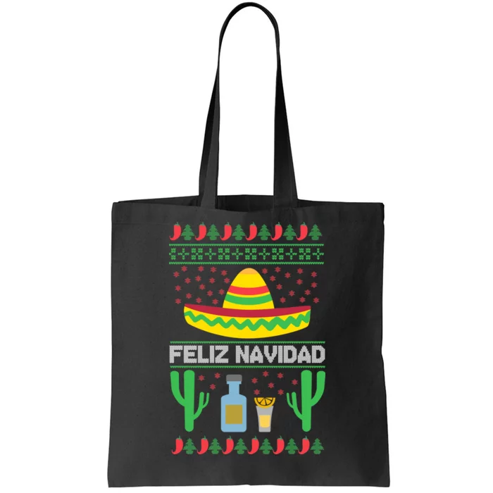 Feliz Navidad Ugly Christmas Tote Bag