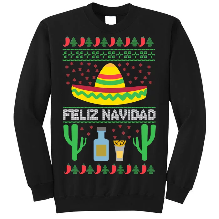 Feliz Navidad Ugly Christmas Tall Sweatshirt