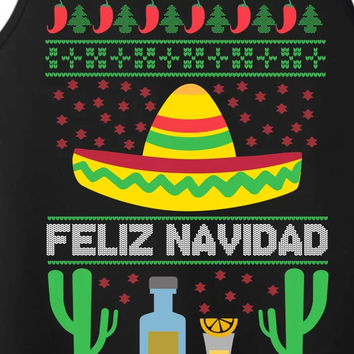 Feliz Navidad Ugly Christmas Performance Tank