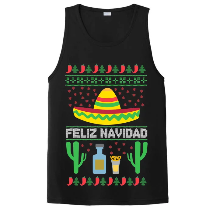 Feliz Navidad Ugly Christmas Performance Tank