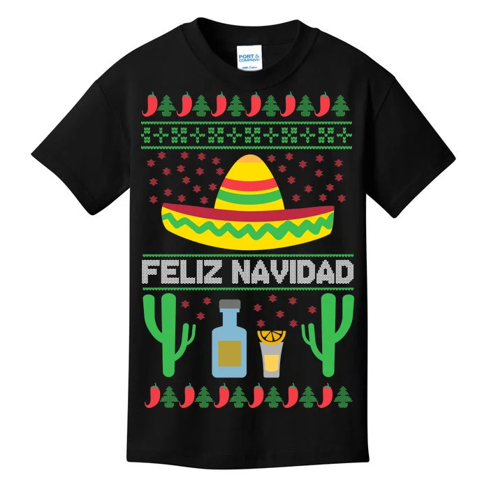 Feliz Navidad Ugly Christmas Kids T-Shirt