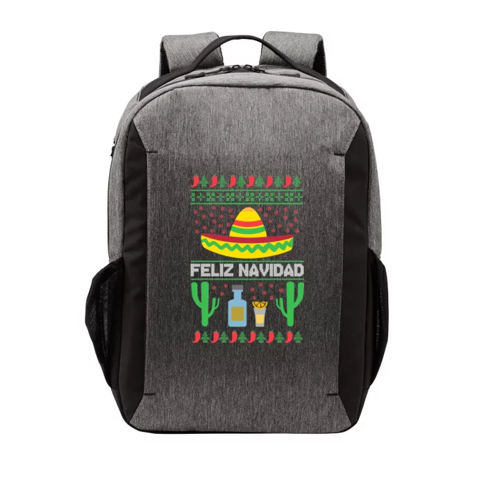 Feliz Navidad Ugly Christmas Vector Backpack