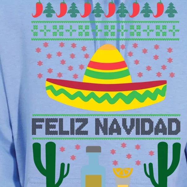 Feliz Navidad Ugly Christmas Unisex Surf Hoodie