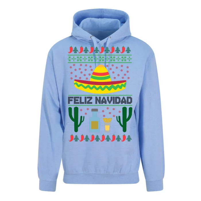 Feliz Navidad Ugly Christmas Unisex Surf Hoodie