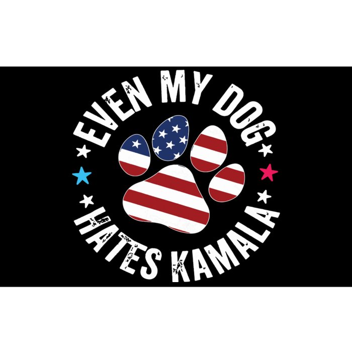 Funny Even My Dog Hates Kamala Anti Harris Usa Flag 2024 Bumper Sticker