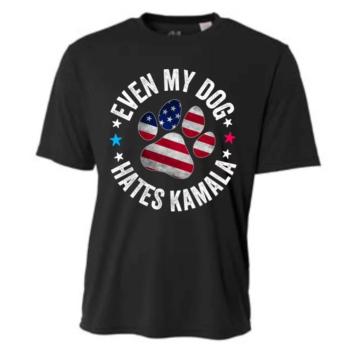 Funny Even My Dog Hates Kamala Anti Harris Usa Flag 2024 Cooling Performance Crew T-Shirt