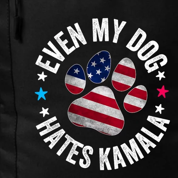 Funny Even My Dog Hates Kamala Anti Harris Usa Flag 2024 Daily Commute Backpack