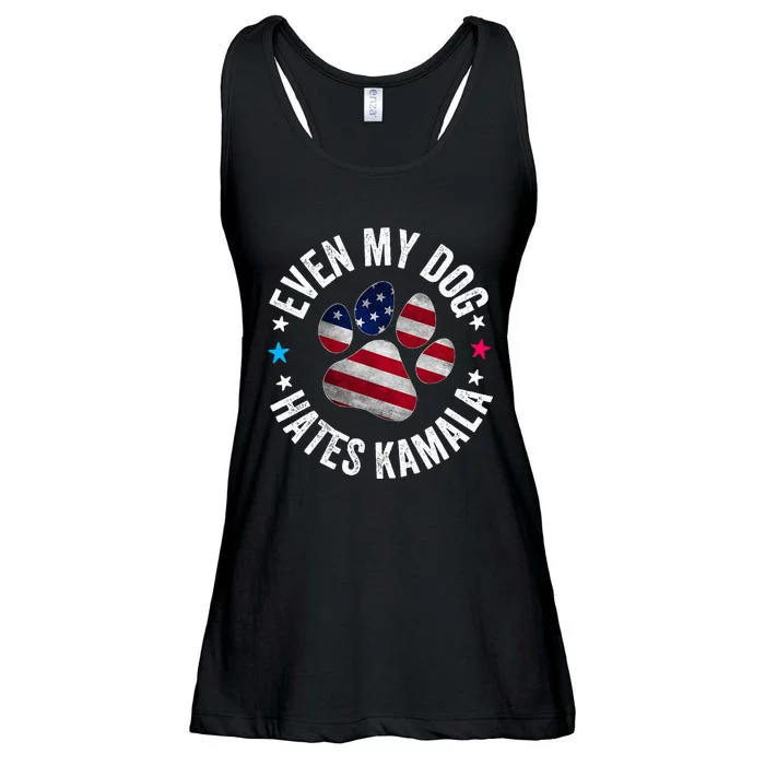 Funny Even My Dog Hates Kamala Anti Harris Usa Flag 2024 Ladies Essential Flowy Tank