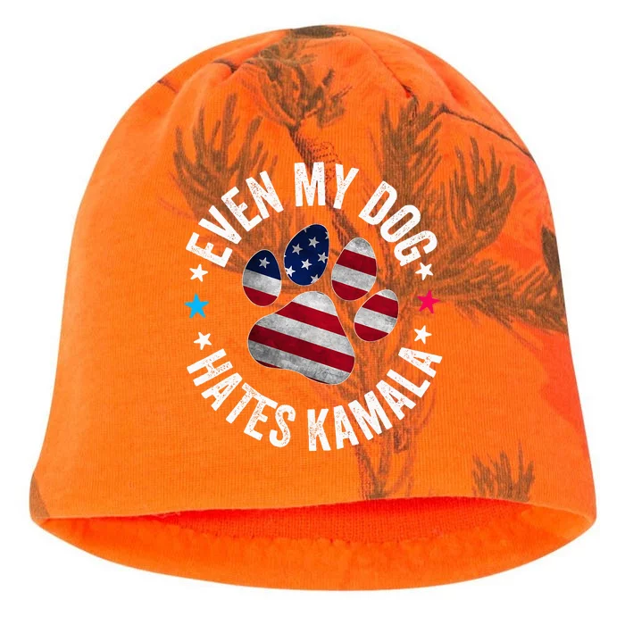 Funny Even My Dog Hates Kamala Anti Harris Usa Flag 2024 Kati - Camo Knit Beanie