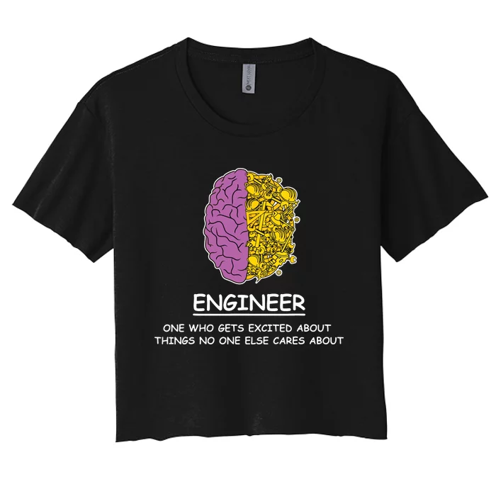 Funny Engineering Mechanical Civil Engineer Women's Crop Top Tee