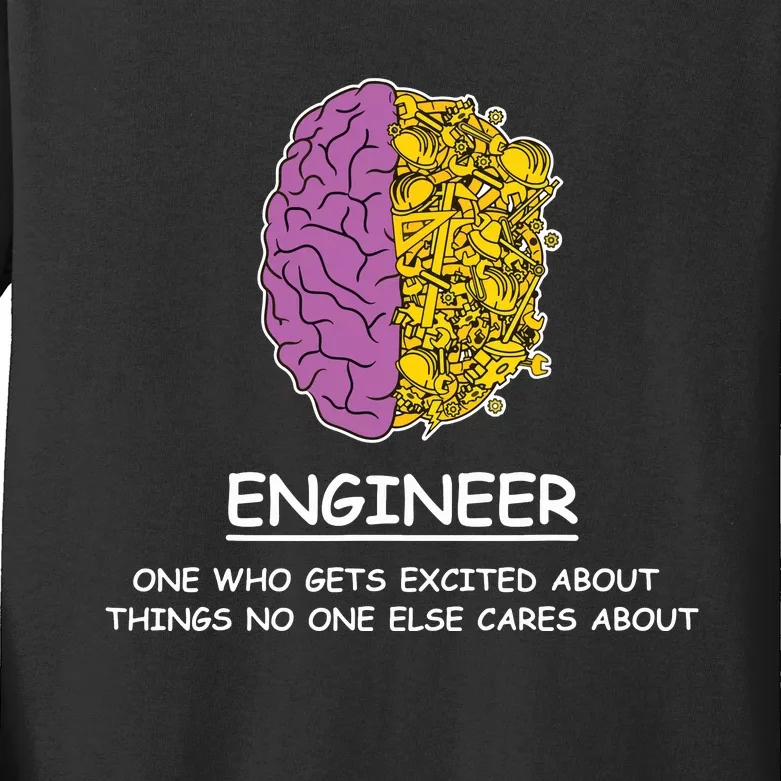 Funny Engineering Mechanical Civil Engineer Kids Long Sleeve Shirt