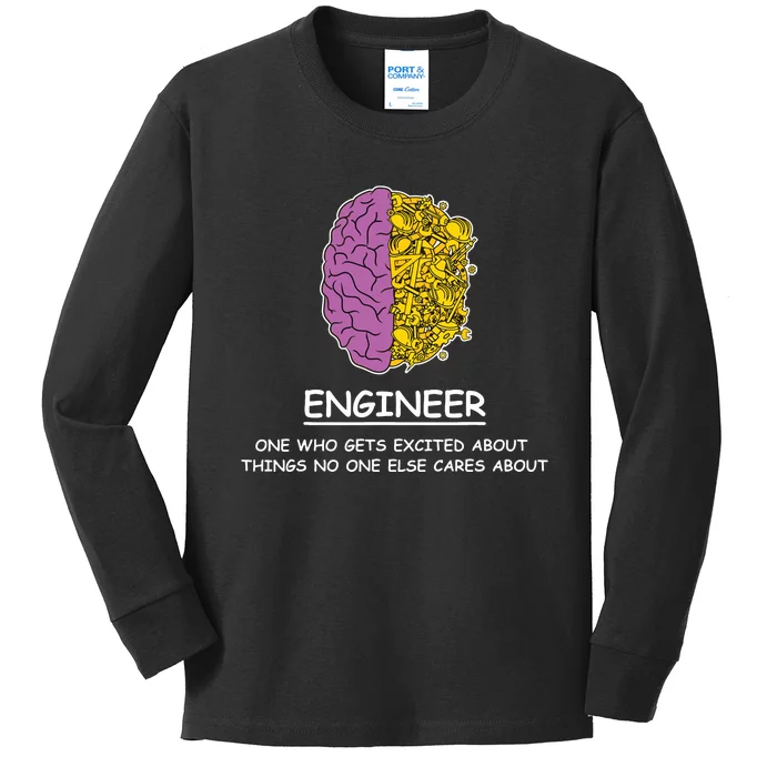 Funny Engineering Mechanical Civil Engineer Kids Long Sleeve Shirt