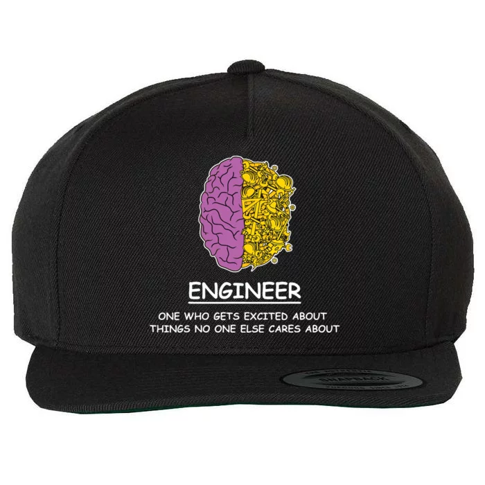 Funny Engineering Mechanical Civil Engineer Wool Snapback Cap