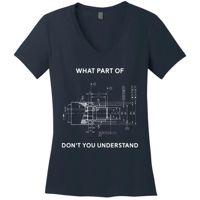 Funny Engineering Mechanical Engineering Women's V-Neck T-Shirt