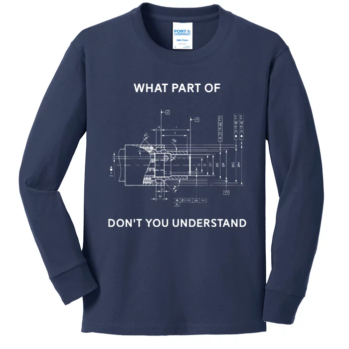 Funny Engineering Mechanical Engineering Kids Long Sleeve Shirt