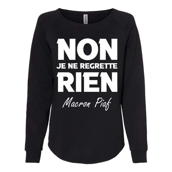 Funny Emmanuel Macron Womens California Wash Sweatshirt