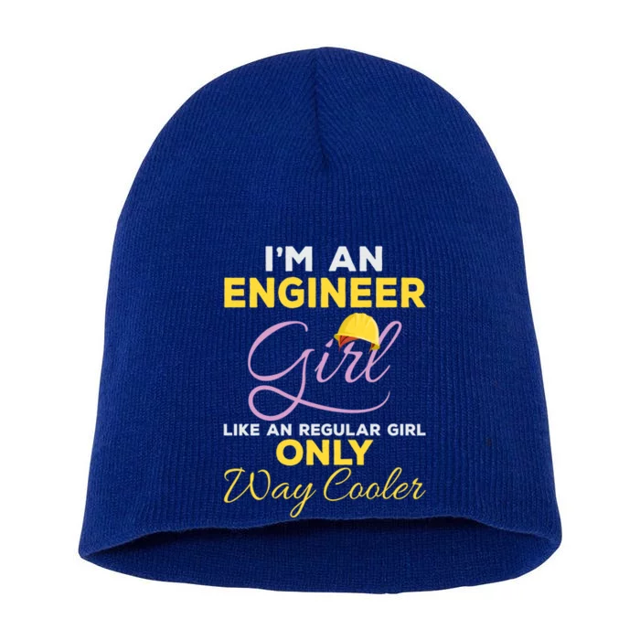 Female Engineering Major Graduates Feminist Engineer Funny Gift Short Acrylic Beanie