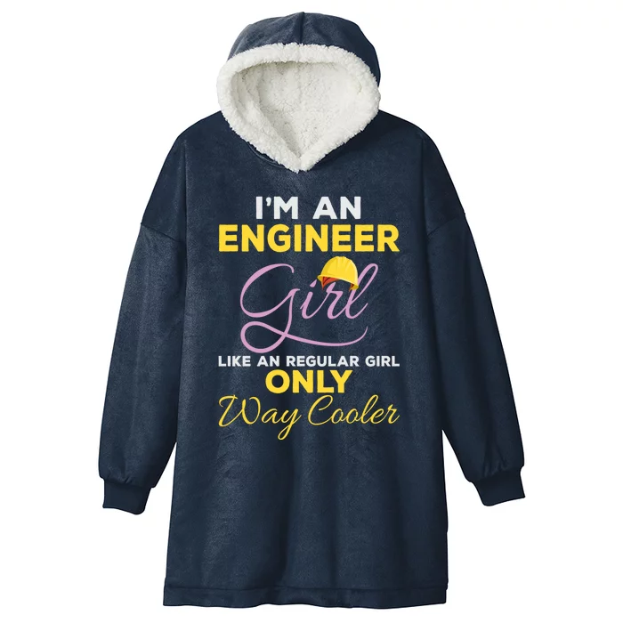 Female Engineering Major Graduates Feminist Engineer Funny Gift Hooded Wearable Blanket