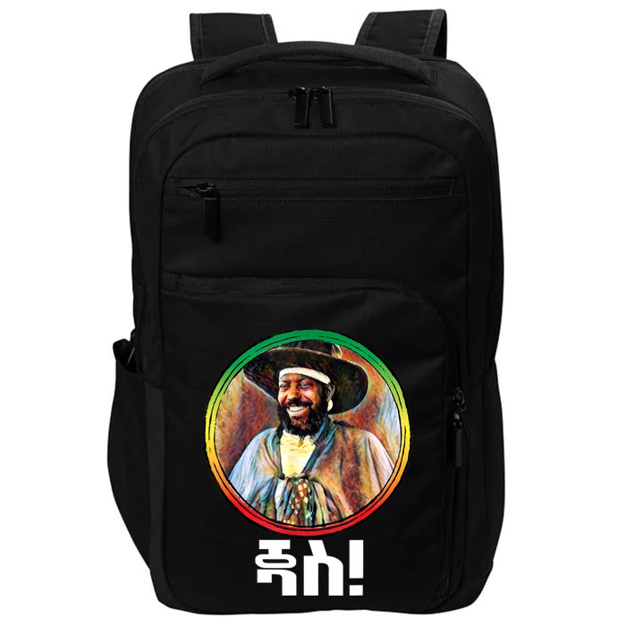 Funny Emperor Menelik II Of Ethiopia Impact Tech Backpack