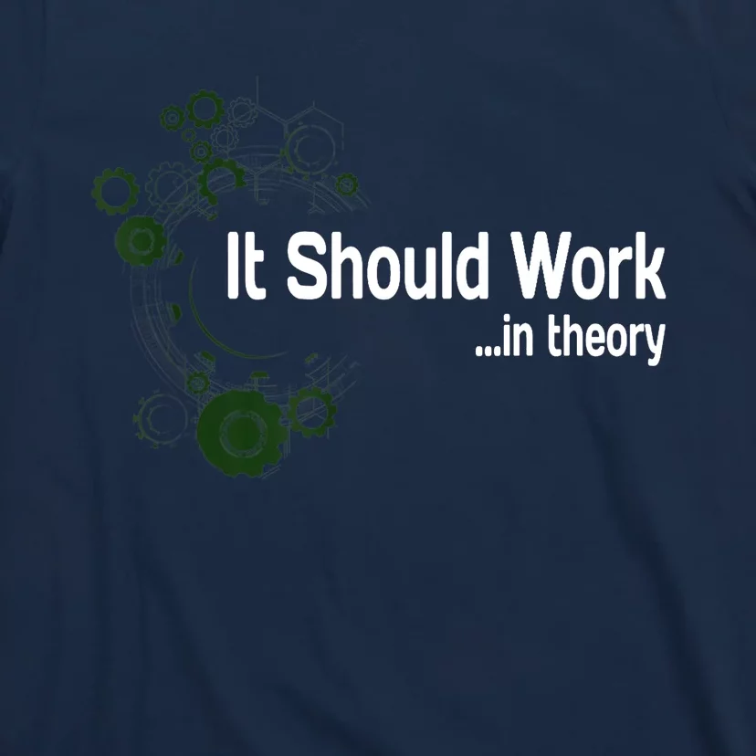 Funny Engineer Meme Design It Should Work In Theory T-Shirt