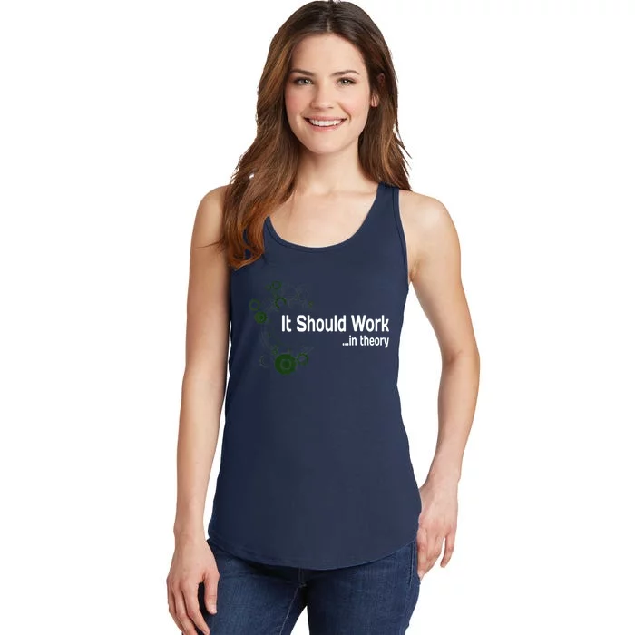 Funny Engineer Meme Design It Should Work In Theory Ladies Essential Tank