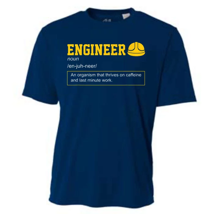 Funny Engineering Meaning Engineer Definition Cooling Performance Crew T-Shirt