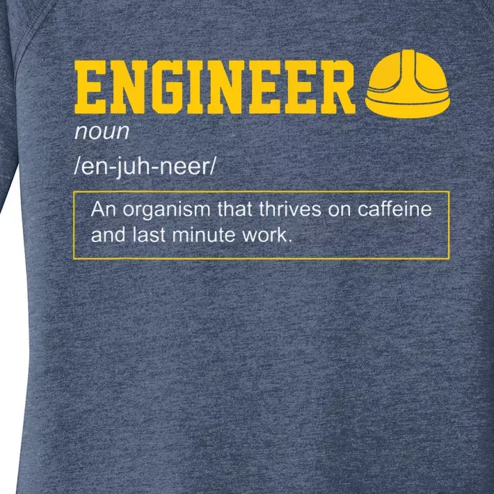 Funny Engineering Meaning Engineer Definition Women's Perfect Tri Tunic Long Sleeve Shirt