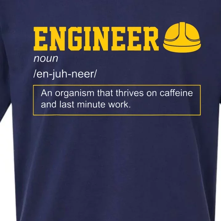 Funny Engineering Meaning Engineer Definition Sueded Cloud Jersey T-Shirt