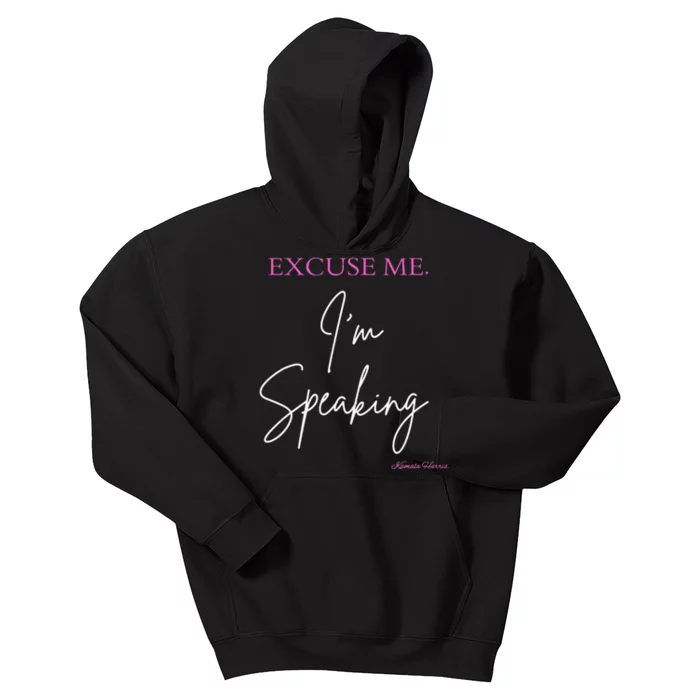 Funny Excuse Me IM Speaking Kamala Harris Quotes Problem Kids Hoodie