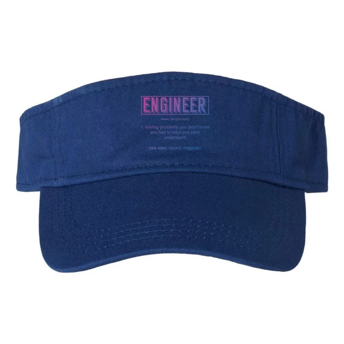 Funny Engineering Major College Students No Life Money Sleep Gift Valucap Bio-Washed Visor