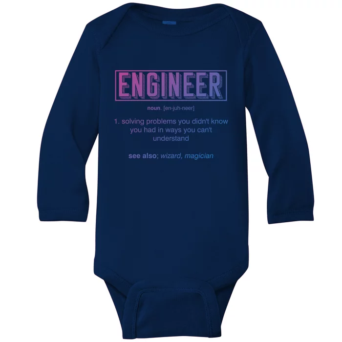 Funny Engineering Major College Students No Life Money Sleep Gift Baby Long Sleeve Bodysuit