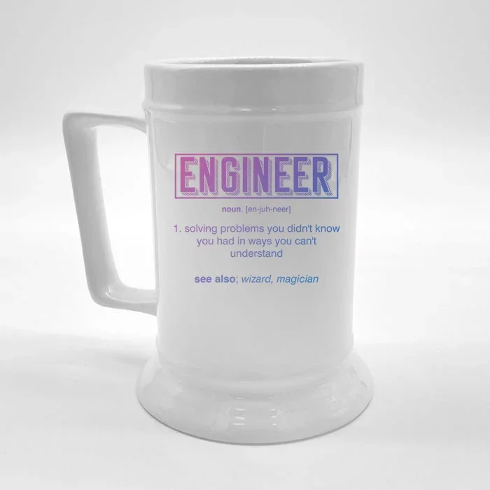 Funny Engineering Major College Students No Life Money Sleep Gift Front & Back Beer Stein