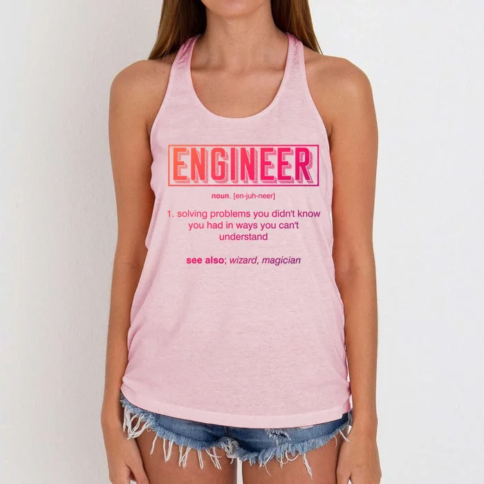 Funny Engineering Major College Students No Life Money Sleep Gift Women's Knotted Racerback Tank