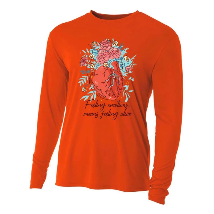 Feeling Emotions Means Feeling Alive Cooling Performance Long Sleeve Crew