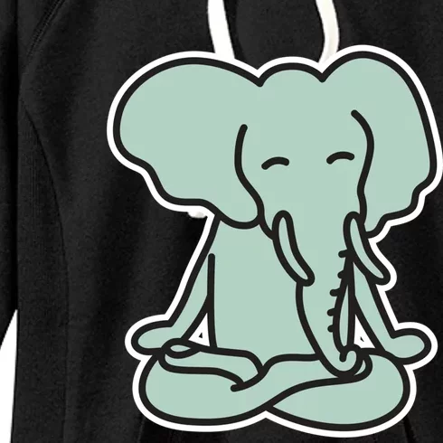 Funny Elephant Meditation Yoga Pose Animal Nature Gift Women's Fleece Hoodie