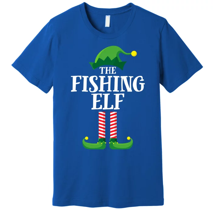 Fishing Elf Matching Family Group Christmas Party Gift Premium T-Shirt